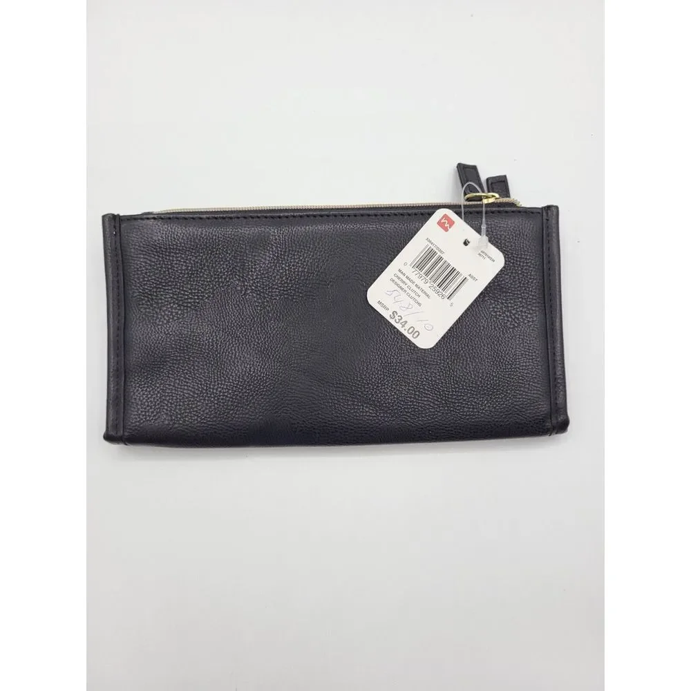 Mundi Cherry Clutch Folding Wallet‎ Black NEW